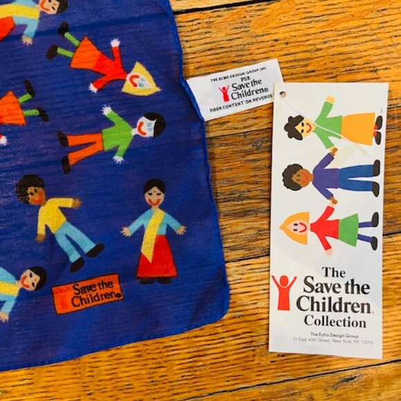 Vintage Save the Children Scarf - Italian Made - NWT - Picture 3 of 5
